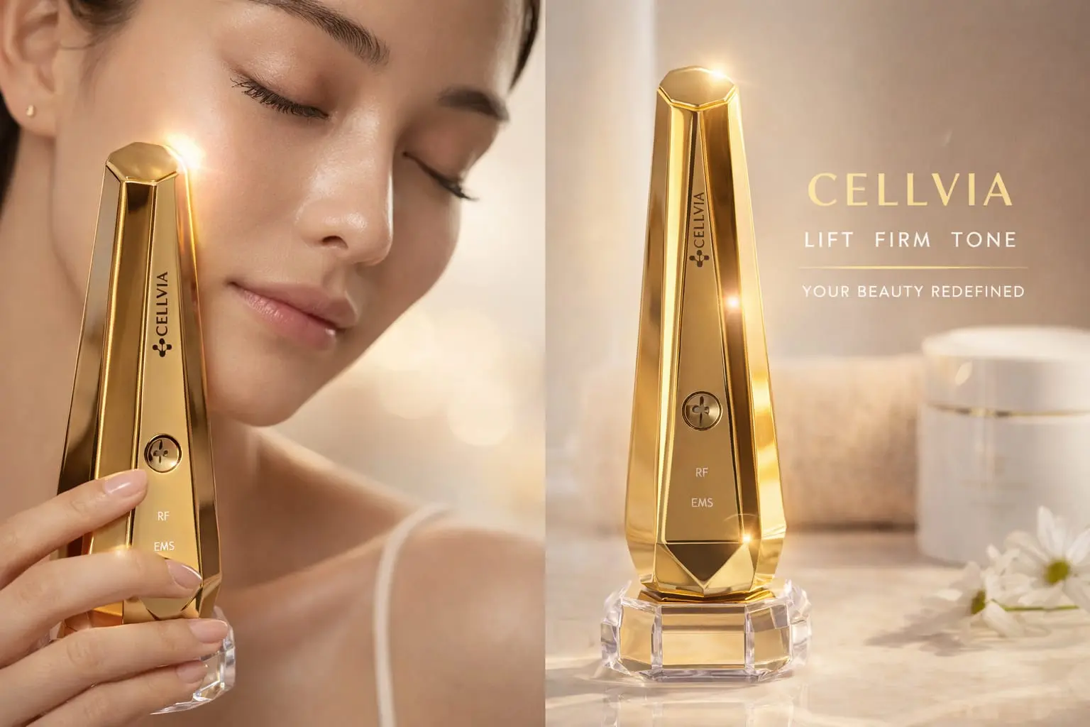 CELLVIA Beauty Device in hand