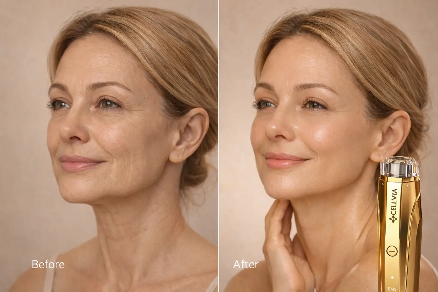 Before and After using CELLVIA